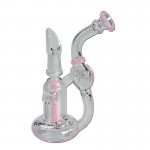 Blaze Glass - Concentrate Oil Recycler Bubbler with Diffuser Downstem - Pink