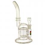 SYN Glass Hydrant Bubbler with Showerhead Perc - Rasta Label