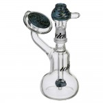 iDab Glass Colored Vapor Bubbler with Disk Mouthpiece 18.8mm- Choice of 4 colors