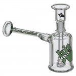 Hitman – Phase Two Mini Sidecar Bubbler with Brilliance Perc – Green Logo - 10mm