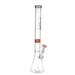 G-Spot Glass - Color Beaker Bong - Flame Polished Logo - 55cm - Ice - Solid Tank Joint - No Carb