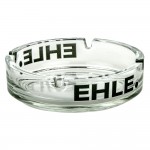 EHLE. Glass - Glass Ashtray - 150mm - Black Logo