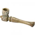 Carved stone shotgun pipe