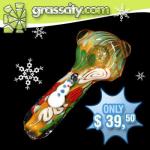 Glass Pipe Snowman - Heavy Inside Out