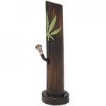 Bamboo bong with leaf