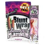 Blunt Wrap Double Platinum 2x - Purple Flavored Cigar Wraps - Box of 25 Packs