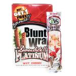 Blunt Wrap Double Platinum 2x - Wet Cherry Flavored Cigar Wraps - Box of 25 Packs