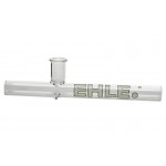 EHLE. Glass - Steamroller Pipe - Extra Large - White logo w/green outline