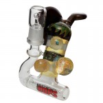 HOPS - Worked Inline Bubbler with Vapor Dome and Nail - Red Label