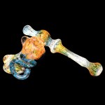 Glass Sidecar Bubbler - Fumed and Colored Glass