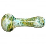 Glass Spoon Pipe - Gold and Silver Fume - Marbled - Choice of 3 colors