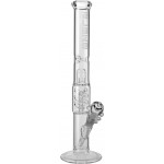 Blaze Glass - Premium Double Spiral Perc Cylinder Ice Bong - Clear