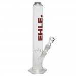 pipes cannabis EHLE. Glass - Straight Cylinder Bong 2000ml - 29.2mm - Ice Notches - Red logo