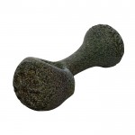 Zara - Sandblasted and Stamped Glass Spoon Pipe - Green and Blue Frit