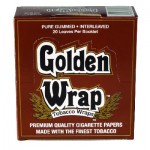 Golden Wrap Tobacco Blunt Wraps - Box of 20 packs