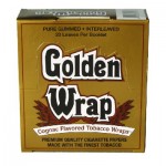 Golden Wrap Cognac Flavored Tobacco Blunt Wraps - Box of 20 packs