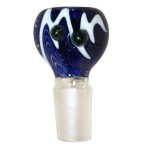 Glass-on-Glass Slide Bowl - Inside Out Switchback - Blue/White