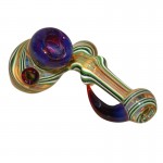 Glass Sidecar Handpipe - Mini Headie w/ Cane Reversals - Choice of 2 colors