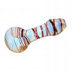 Glass Spoon Pipe - Fume and Color Wrap - Choice of 6 colors