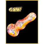 G-Spot Glass Handpipe - Colorful Twisted Ribbon Cane - Multi colors
