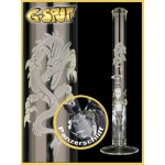 G-Spot Glass - Dragon Straight Cylinder Bong - 50cm - Ice Notches - Carb Hole
