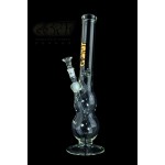 G-Spot Glass - Double Egg Bong - Real Gold Logo - 50cm - Ice - Solid Tank Joint