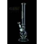 G-Spot Glass - Bubble Bong - Flame Polished Logo - 50cm - Ice - Solid Tank Joint - No carb