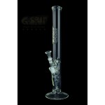 G-Spot Glass - Classic Cylinder Bong - Flame Polished Logo - Ice - Solid Tank Joint - No Carb