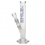 EHLE. Glass - Straight Cylinder Bong 250ml  - White logo