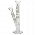 EHLE. Glass - Straight Cylinder Bong 100ml  - White logo