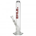 EHLE. Glass - Straight Cylinder Bong 1000ml - 18.8mm - Red logo