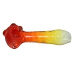 Glass Spoon Pipe - Inside Out Frit with Twist - Choice of 5 colors