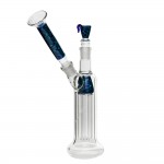 Magic Glass - Blue Worked 7-arm Perc Glass Bubbler