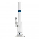 Magic Glass - Blue Worked Stemless Curved Perc Glass Bong