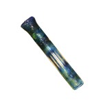 Glass Taster Pipe - Silver Fumed with Color Dots