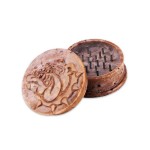 The Bulldog Amsterdam - Carved Stone Herb Grinder in Decorative Case - 2 part