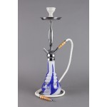 Kaya Shisha - Hookah Pipe - Blue Zig Zag Glass Base - Two Connections