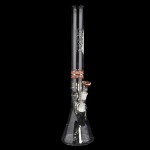 G-Spot Glass - Color Beaker Bong - Flame Polished Logo - 55cm - Ice - Solid Tank Joint - No Carb