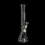 G-Spot Glass - Beaker Bong - Flame Polished Logo - 45cm - Ice - Solid Tank Joint - No Carb