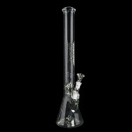 G-Spot Glass - Beaker Bong - Flame Polished Logo - 55cm - Ice - Solid Tank Joint