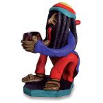 Sitting Rasta Man Brazil Pipe