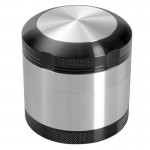 Target Aluminum Herb Grinder with Pollen Screen - Black and Silver - 4-part - 53mm