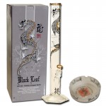 Black Leaf - Golden Dragon Series Glass Bong Set with Matching Glass Ashtray