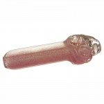 Glass Spoon Pipe - Color Glitter Liquid-Filled with Clear Magnifiers - Choice of 3 colors