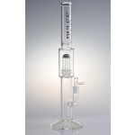 Pulse Glass - Double to Double Showerhead Perc Stemless Bong