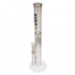 Grav Labs - 10-arm Tree Perc Stemless Straight Cylinder Glass Bong