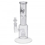 Liquid Sci-Glass - Extra-Wide Fixed Stem Glass Ice Bong with 10-arm Perc