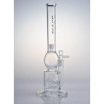 Pulse Glass - Barrel Stemline Perc to Honeycomb Disc Perc Stemless Bong