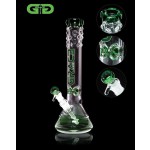 Grace Glass - Beaker Base 7mm Glass Ice Bong - 40cm - Green