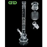 Grace Glass - Double Dome Perc Beaker Base 7mm Glass Ice Bong